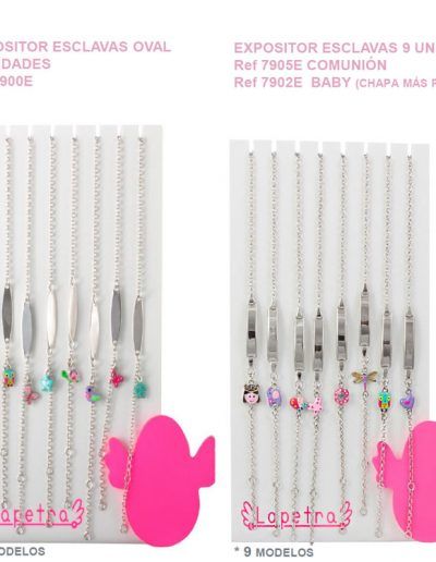 La Petra: Esclavas oval infantiles plata